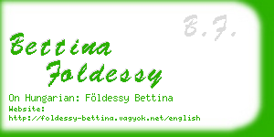 bettina foldessy business card